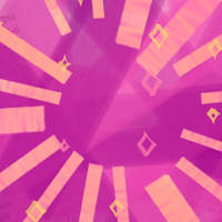 Wallpaper illustration drawn with markers of light beams and jewels radiating outward on a magenta background.