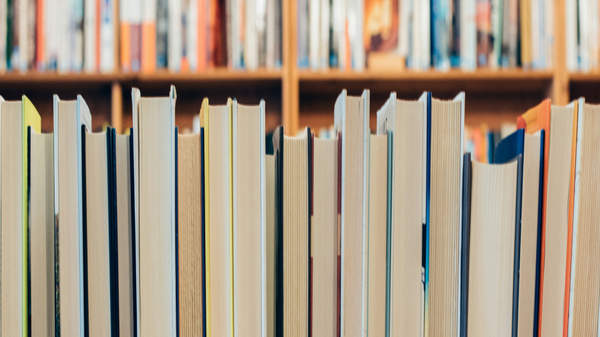 Assorted books on a bookshelf
