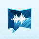 Blue BibleProject logo with a white waveform inside, representing audio or a podcast