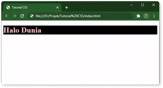 Penulisan Secara Inline CSS