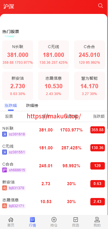 股票/基金/大通证券/申购/新股/k线/大宗交易/代理/开源版