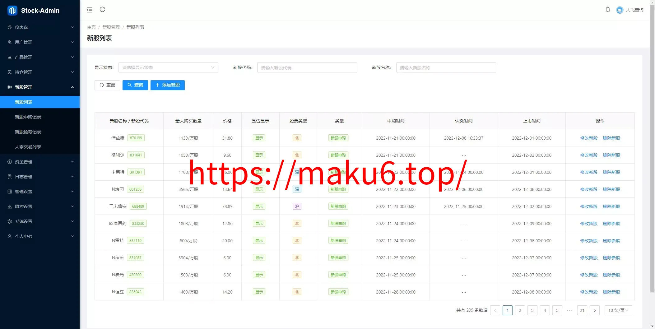 香港股票源码大宗交易源码+新股申购+vue全开源+搭建教程