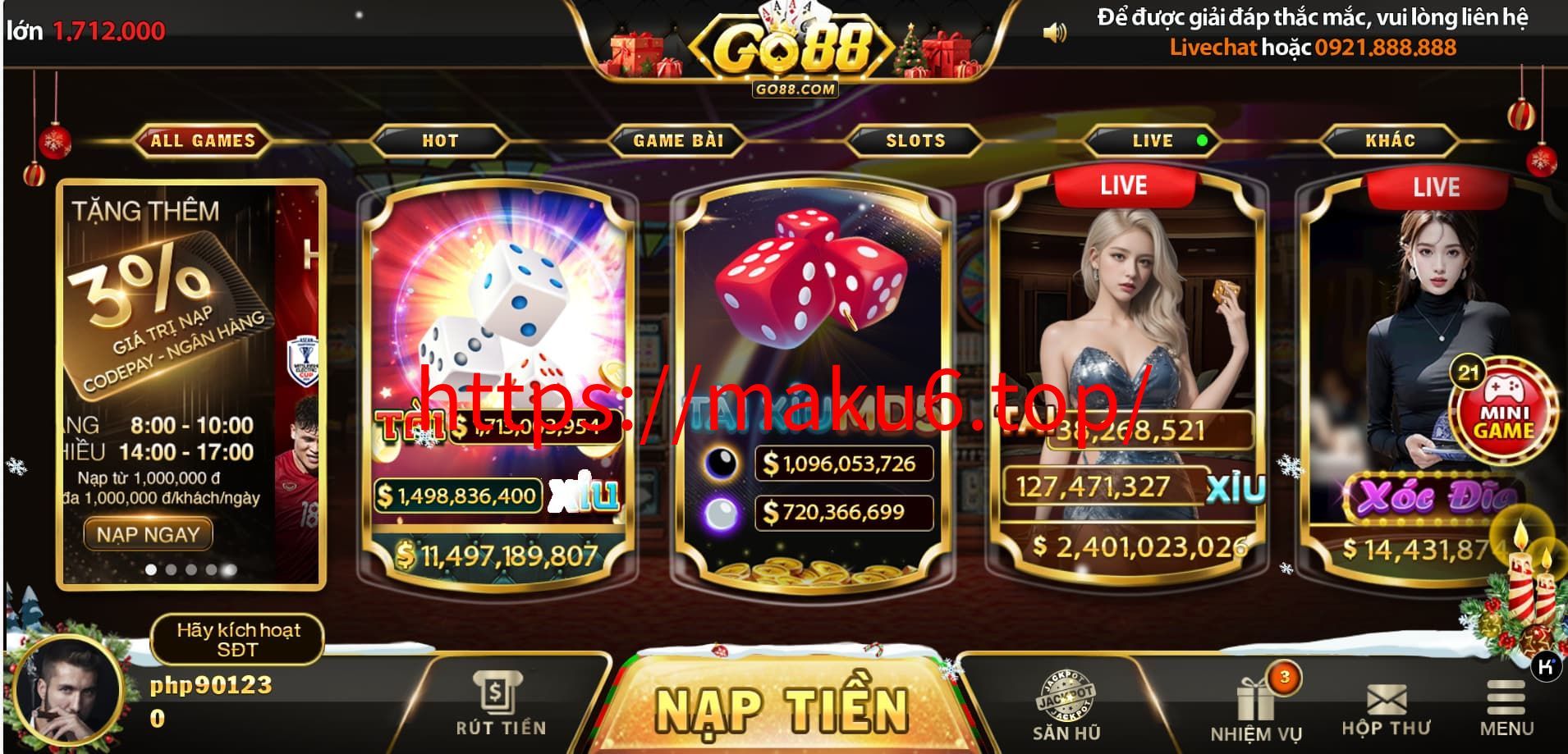 图片[1]-越南语棋牌游戏Go88/ClientGame程序源码node.js+Cocos Creator-凡客源码
