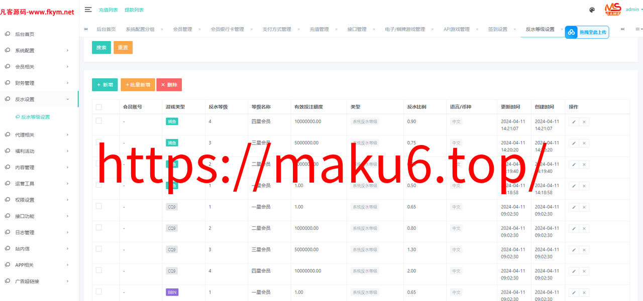 图片[15]-美盛接口 5种语言 多语言综合娱乐 综合盘 包含真人 电子 棋牌 体育 彩票包网源码带USDT钱包充取，后台功能齐全，附搭建说明-凡客源码