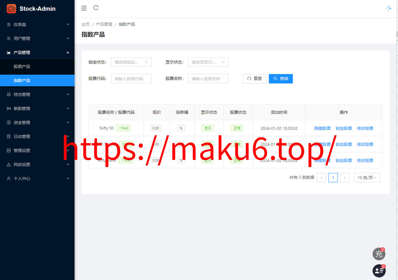 全新二开印度股票全开源版本