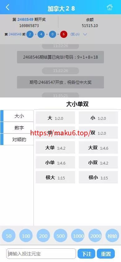 【幸运加拿大2.8】带登录验证二级