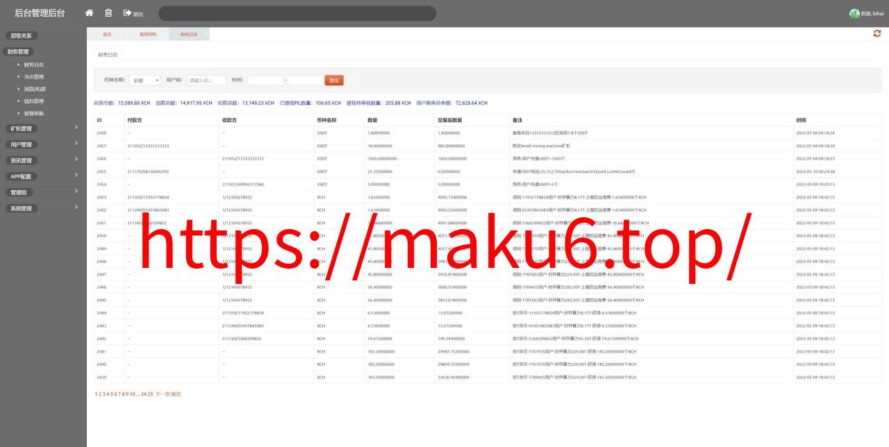 【全新二开海外版奇亚矿机系统】usdt云矿机+云算力矿机