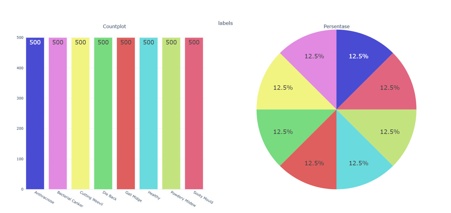 Gambar 4. Visualisasi Jumlah Total Gambar Dataset Daun Mangga