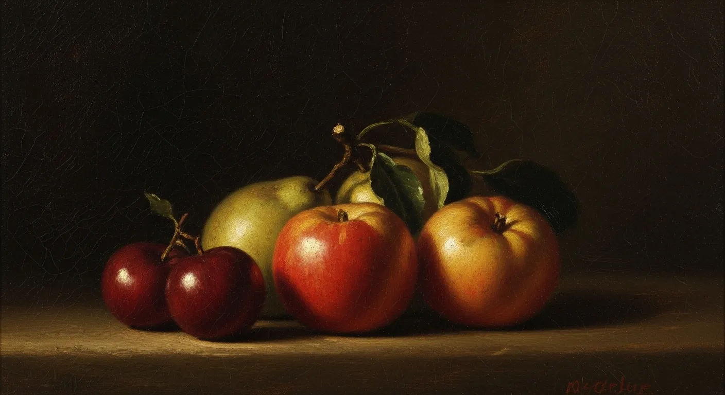 Caravaggio Still Life with a Basket of Fruit Dramatic Light