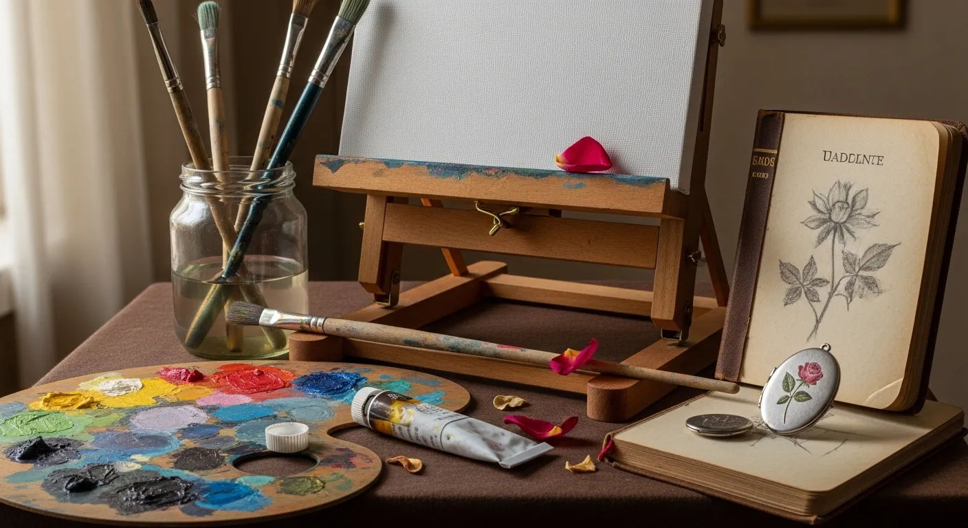 Female still life artists creating contemporary compositions