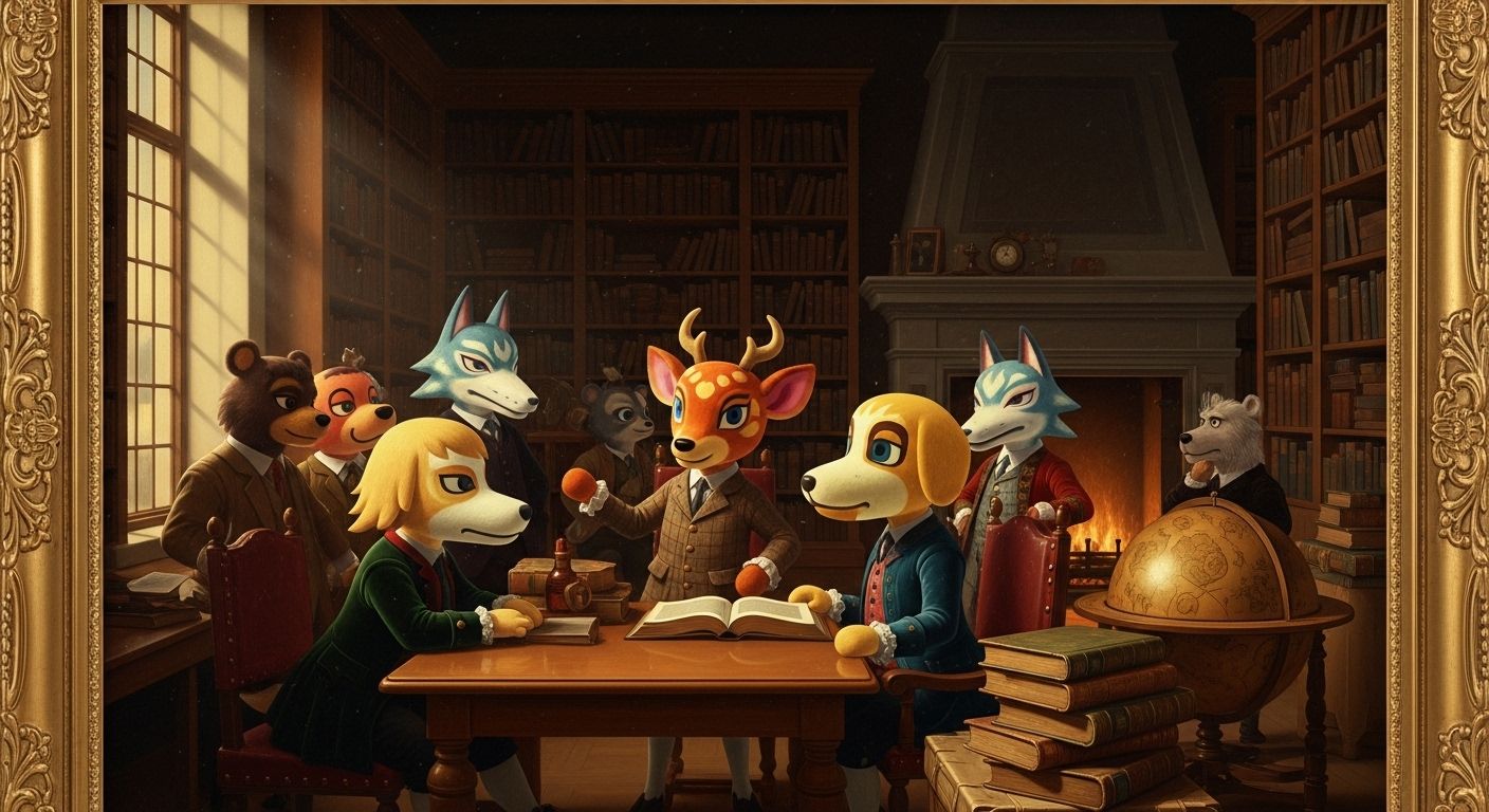Academic Painting Animal Crossing Learned Lore
