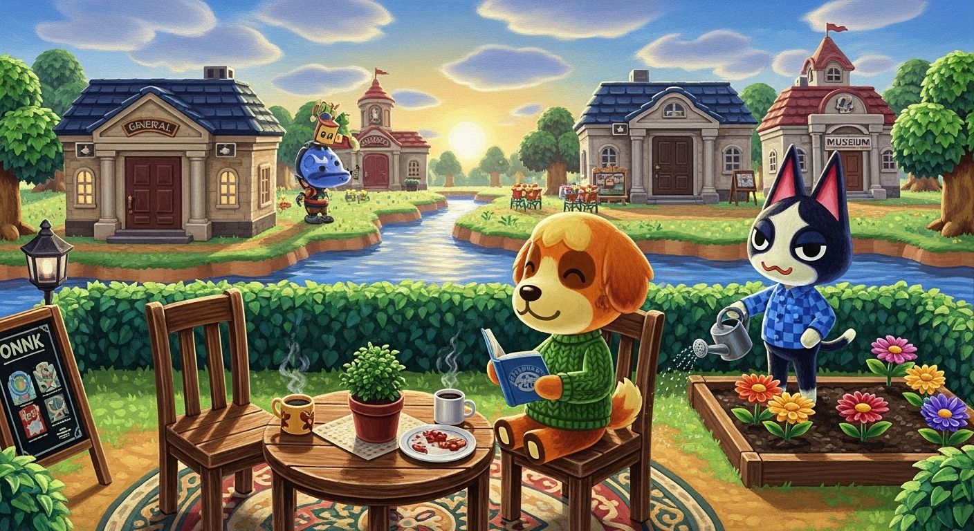 animal crossing detailed painting