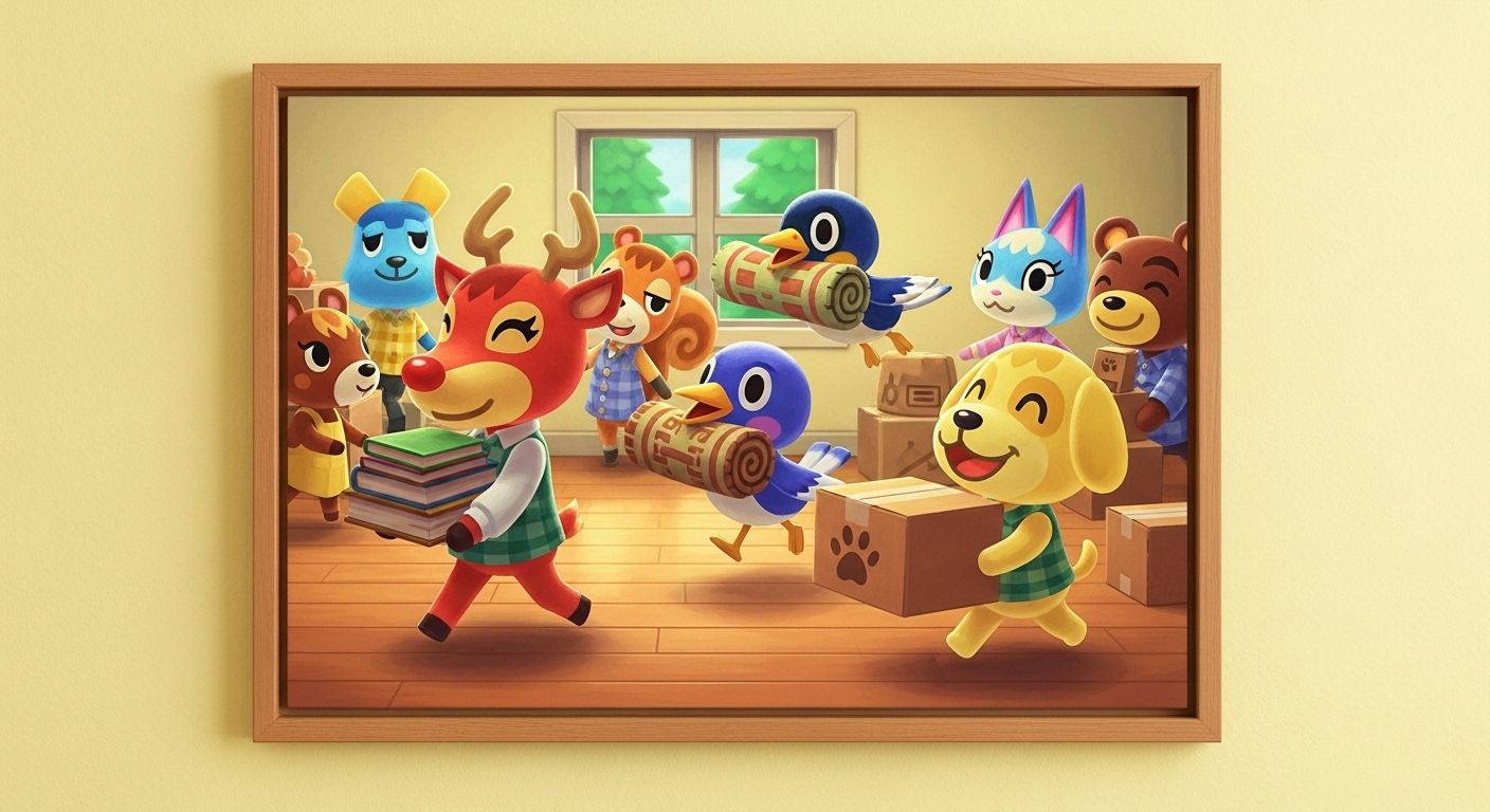 Animal Crossing Moving Painting Dynamic Art