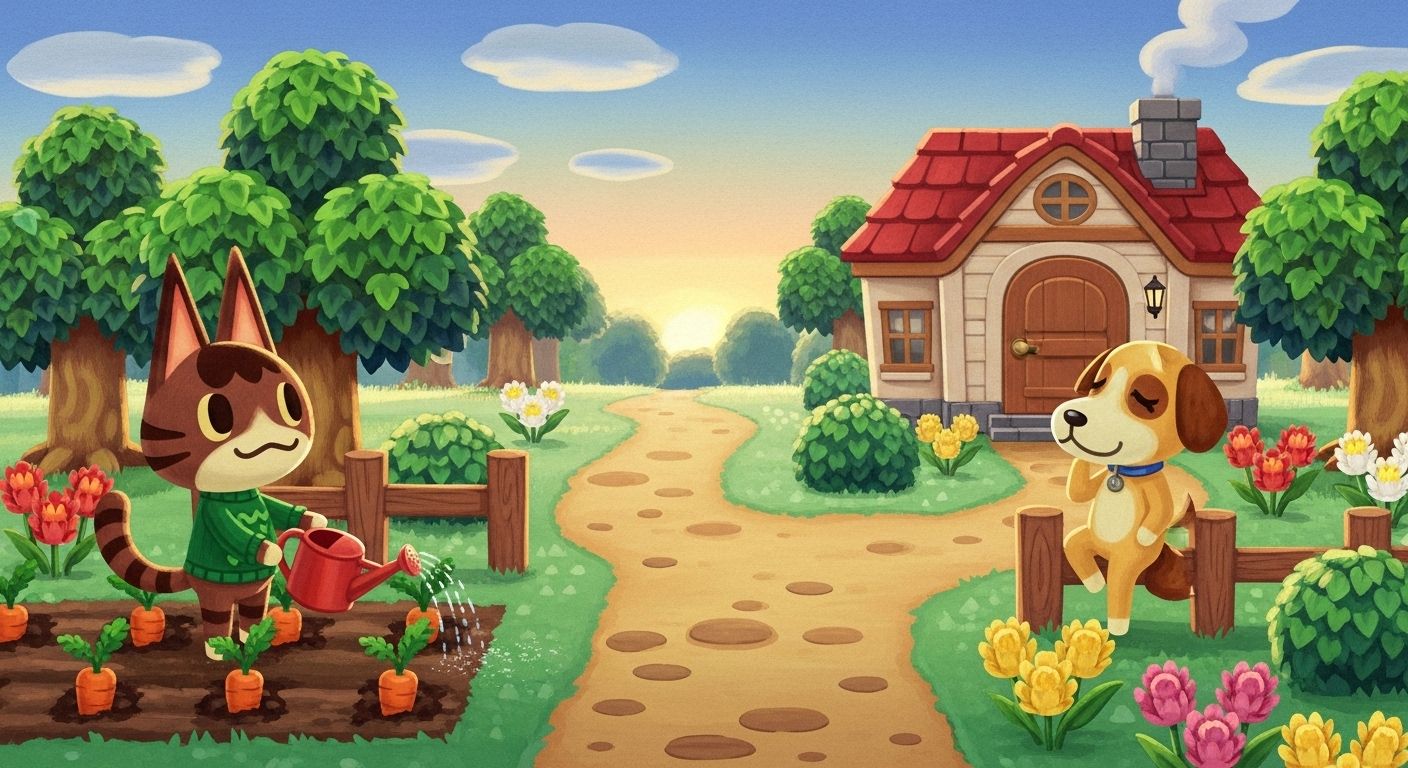 animal crossing quaint painting