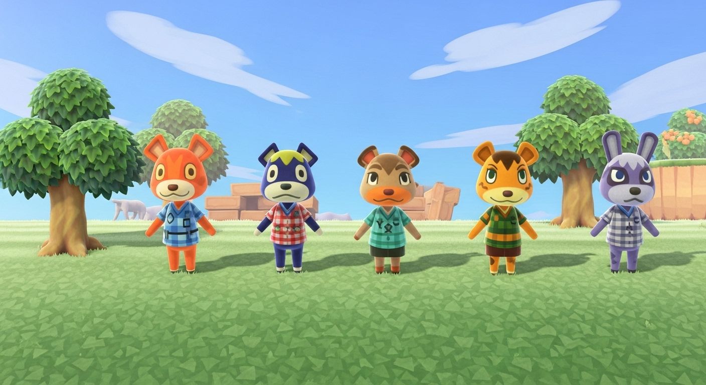 animal crossing scenic painting