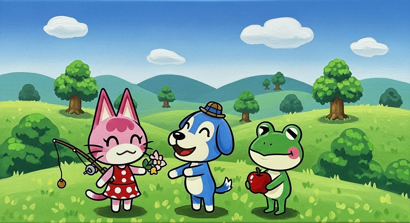 basic painting animal crossing