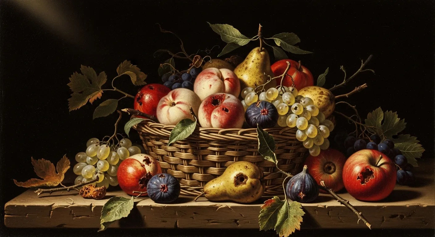 Caravaggio Fruit Still Life Realistic Depths