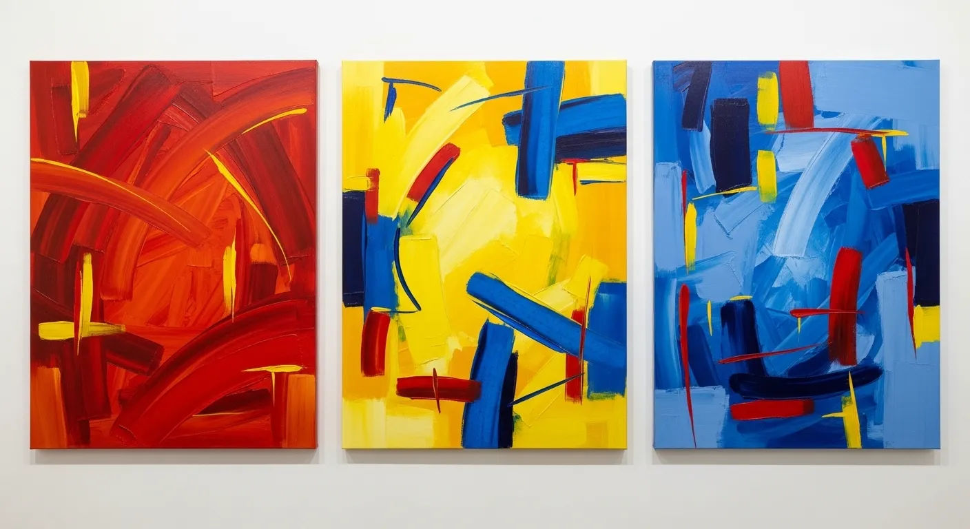 Red Yellow Blue Paintings Primary Colors