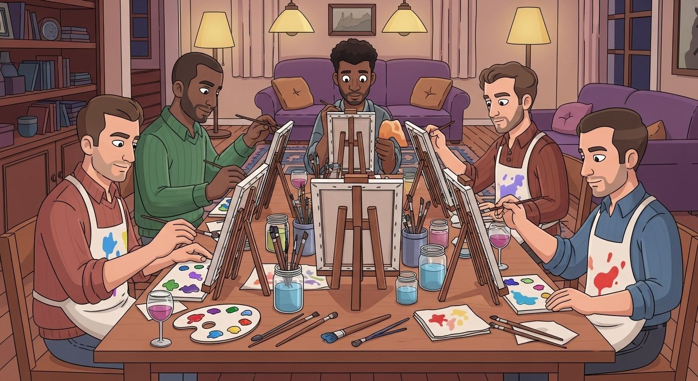 sip and paint party at home