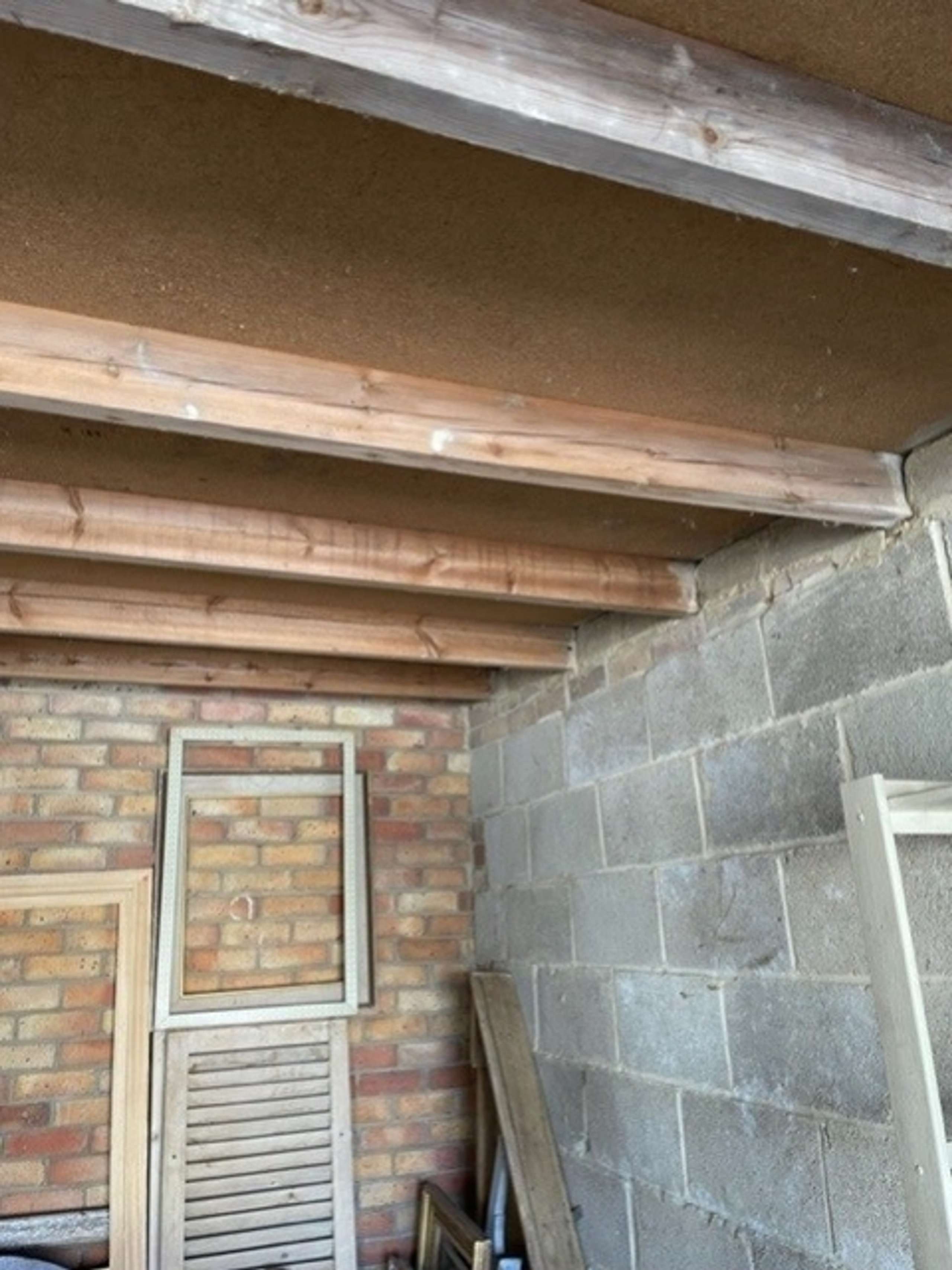 Inside garage