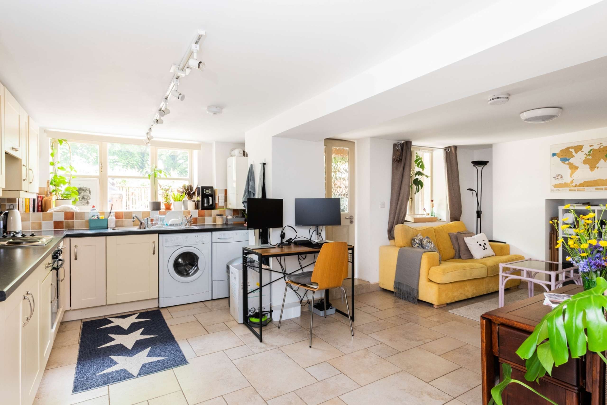 Open plan kitchen living area