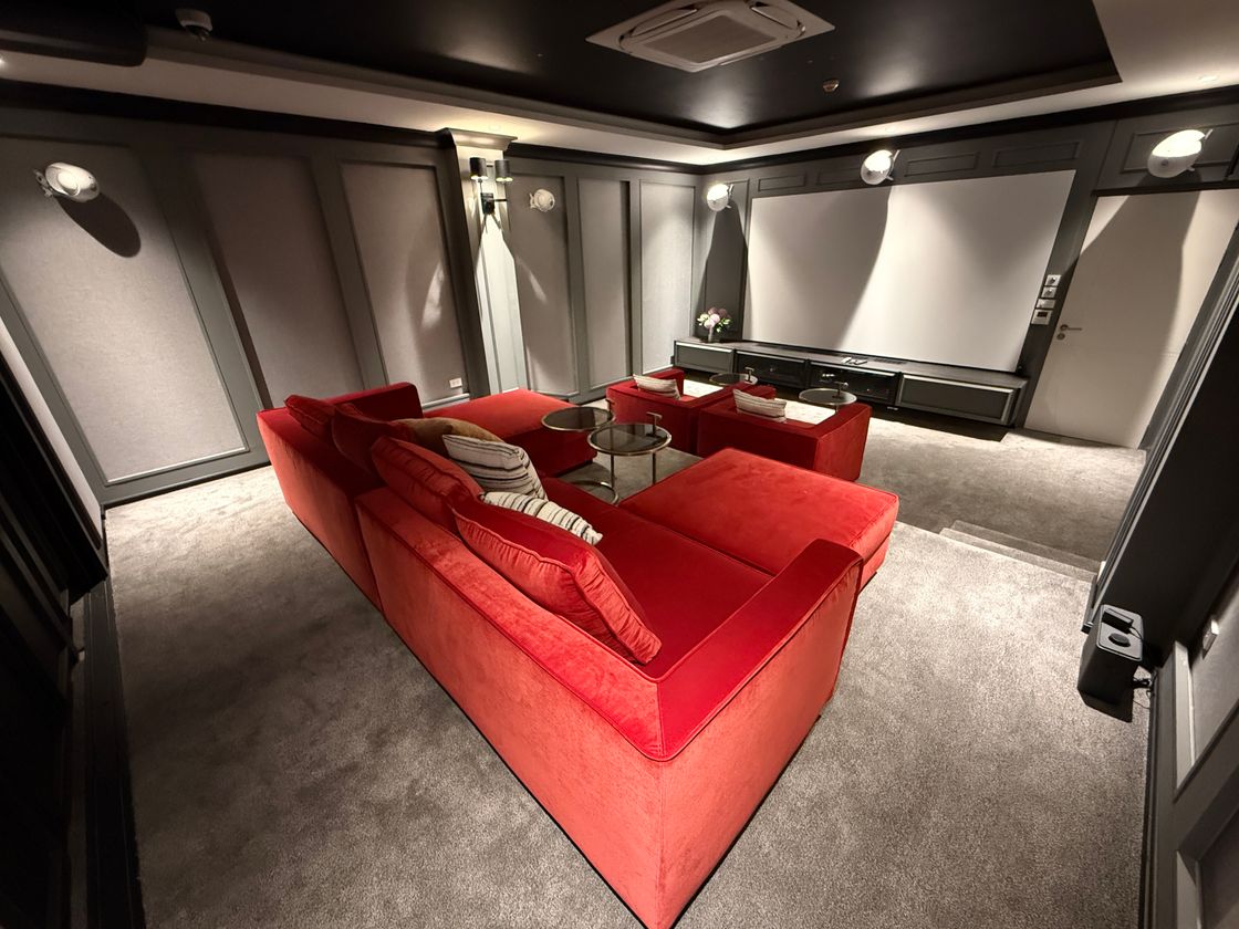 Mini cinema with comfy seating