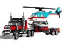 Flatbed Truck with Helicopter