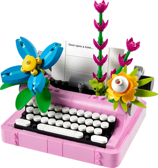 Typewriter with Flowers