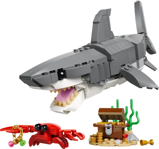 Fierce Shark with a Treasure Chest