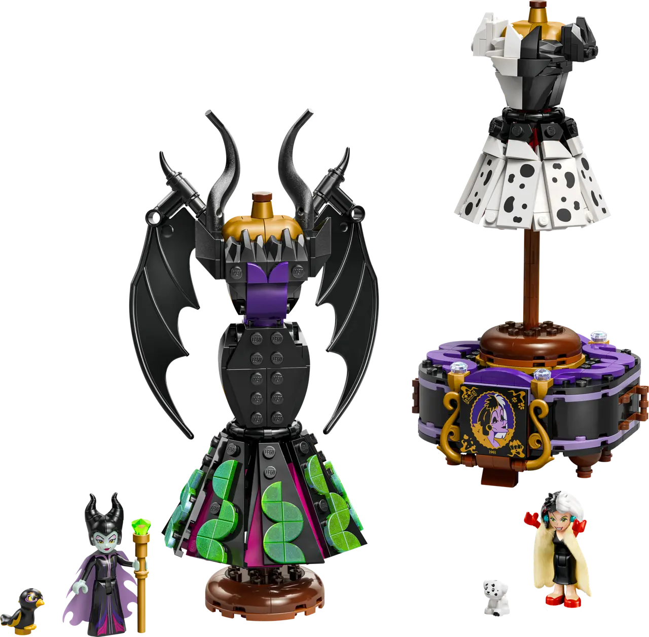 Maleficent's and Cruella de Vil's Dresses