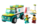Emergency Ambulance and Snowboarder