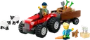Red Farm Tractor with Trailer & Sheep