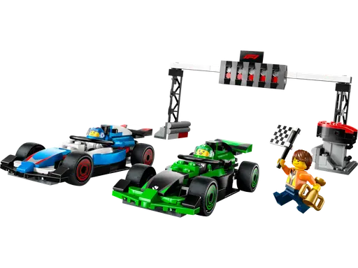 F1 Grid with VCARB & Sauber Race Cars