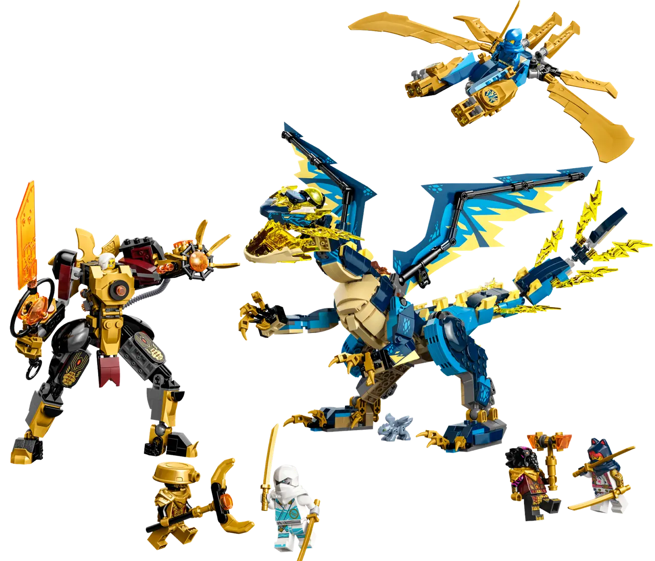 Elemental Dragon vs. The Empress Mech