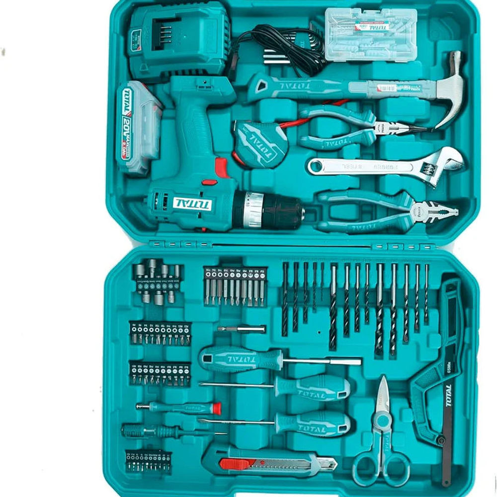 TOTAL 165pcs Tool Set THKTHP11652 Impact Drill - Bridge 