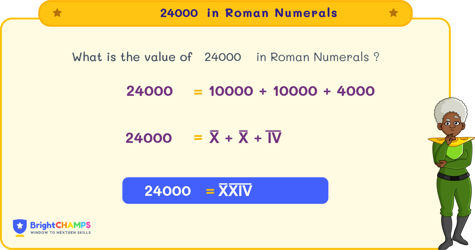 How to Write 24000 in Roman Numerals 