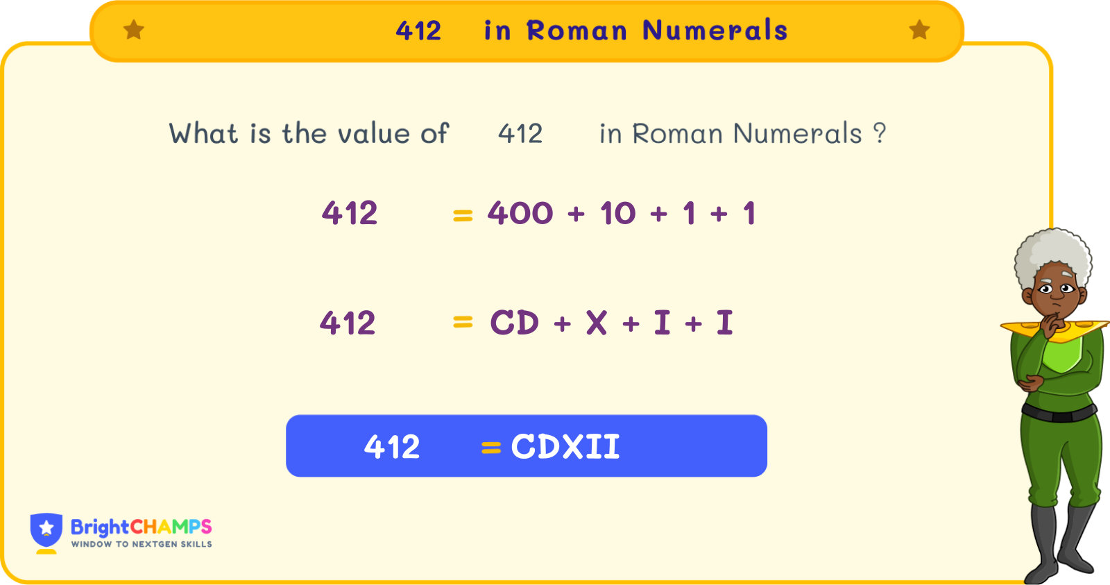 How to Write 412 in Roman Numerals