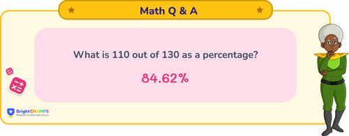 110 out of 130 as a percentage