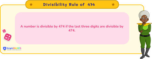divisibility rule of 474