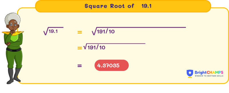 square root of 19.1