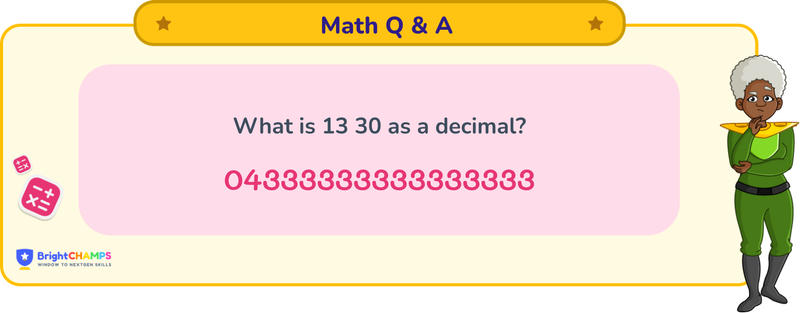 13/30 as a decimal