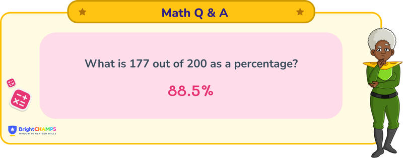 177 out of 200 as a percentage