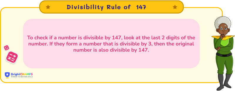 divisibility rule of 147