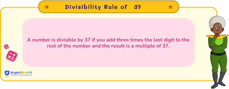 divisibility rule of 37