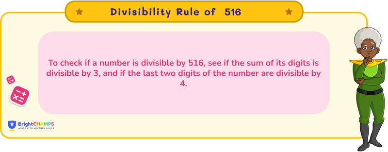 divisibility rule of 516