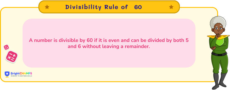 divisibility rule of 60