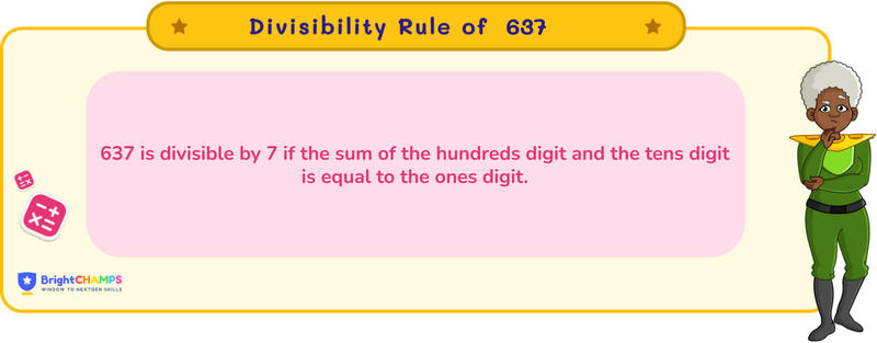 divisibility rule of 637