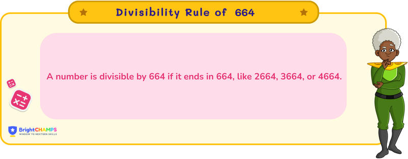 divisibility rule of 664