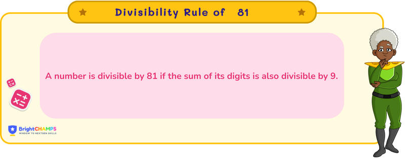 divisibility rule of 81