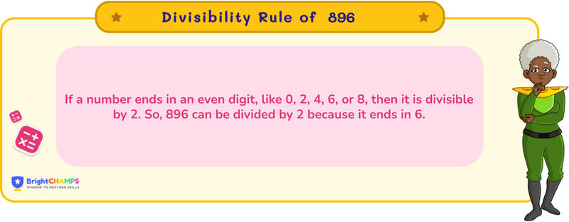 divisibility rule of 896